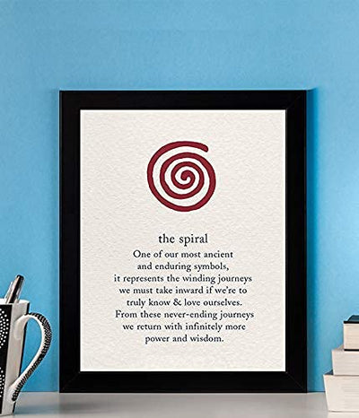 The Spiral Inspirational Wall Art Print -8 x 10 Print Wall Art Ready to Frame. Home-Office-Studio-School D?cor. This Spiritual Wall Print Represents Learning True Self To Maximize Your Full Power!