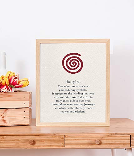 The Spiral Inspirational Wall Art Print -8 x 10 Print Wall Art Ready to Frame. Home-Office-Studio-School D?cor. This Spiritual Wall Print Represents Learning True Self To Maximize Your Full Power!