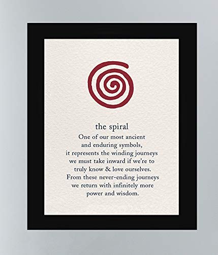 The Spiral Inspirational Wall Art Print -8 x 10 Print Wall Art Ready to Frame. Home-Office-Studio-School D?cor. This Spiritual Wall Print Represents Learning True Self To Maximize Your Full Power!