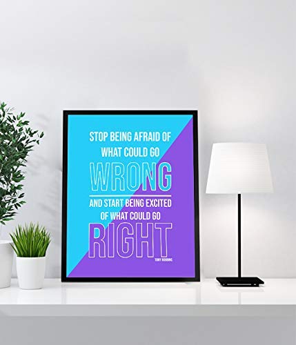 Tony Robbins Quotes-"Be Excited On What Could Go Right"- 8 x 10"-Inspirational Poster Print-Ready to Frame. Modern Typographic Wall Art for Home-Office-School-Gym D?cor. Perfect Gift of Motivation!
