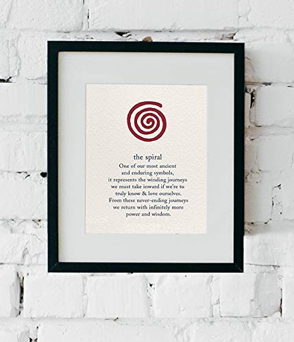 The Spiral Inspirational Wall Art Print -8 x 10 Print Wall Art Ready to Frame. Home-Office-Studio-School D?cor. This Spiritual Wall Print Represents Learning True Self To Maximize Your Full Power!