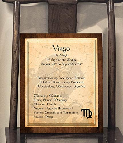 Virgo-The Virgin- Zodiac Sign Wall Art. 8 x 10" Print Wall Print-Ready to Frame. Constellation Design-Astrology Decor for Home-Office-Bedroom. Horoscope&