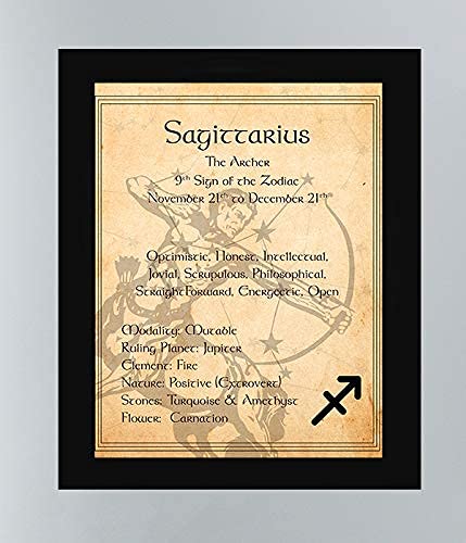 Sagittarius-The Archer Zodiac Sign Wall Art. 8 x 10 Print Wall Print-Ready to Frame. Constellation Design-Astrology Decor for Home-Office-Bedroom. Horoscope&