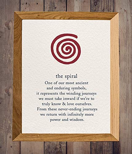 The Spiral Inspirational Wall Art Print -8 x 10 Print Wall Art Ready to Frame. Home-Office-Studio-School D?cor. This Spiritual Wall Print Represents Learning True Self To Maximize Your Full Power!