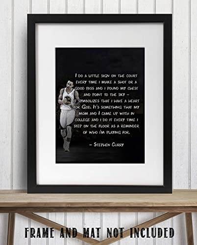 "Do a Little Sign"-Stephen Curry Christian Quotes- 8 x 10"