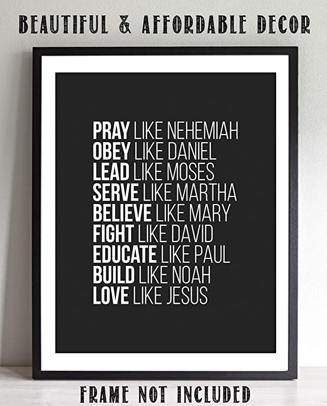 "Spiritual Super Role Models- Bible Wall Art- 8x10"