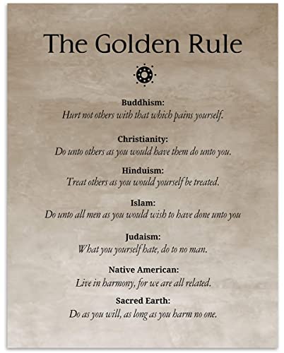 "The Golden Rule" in Many Religions- 8 x 10"