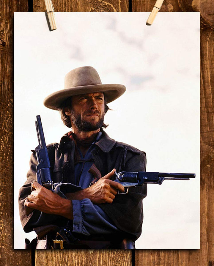 The Outlaw Josey Wales- Movie Poster Print- 8 x 10" Wall Art-Ready to Frame. Western Movies Decor for Home-Office-Garage-Man Cave-Bar. Perfect Collectible for Outlaws &amp; Clint Eastwood Fans.