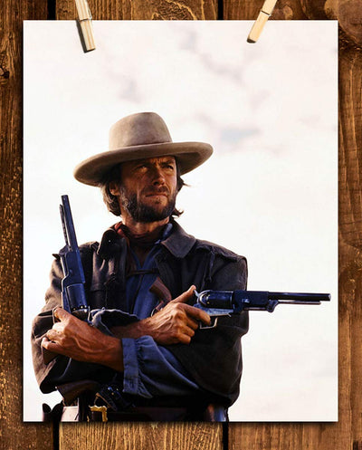 The Outlaw Josey Wales- Movie Poster Print- 8 x 10" Wall Art-Ready to Frame. Western Movies Decor for Home-Office-Garage-Man Cave-Bar. Perfect Collectible for Outlaws & Clint Eastwood Fans.