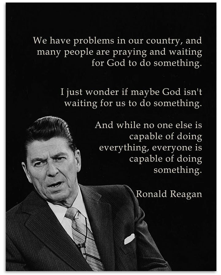 Everyone is Capable of Doing Something- Ronald Reagan Quotes Wall Art- 8 x 10" Inspirational-Presidential Portrait Print-Ready to Frame. Retro Home-Office-Bar-Man Cave D?cor. Great Patriotic Gift.