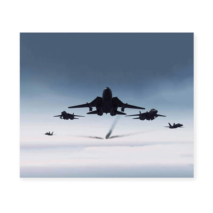 US Air Force Air Show Wall Art -8 x 10" Military Fighter Jets Photo Print -Ready to Frame. Military Aircraft Wall Decor for Home-Office-Game Room-Garage-Cave! Great Gift for Active Duty &amp; Veterans!