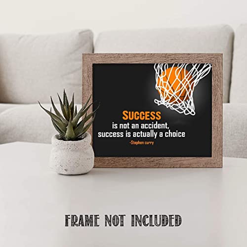 Stephen Curry Quotes-"Success is a Choice"- 10 x 8"