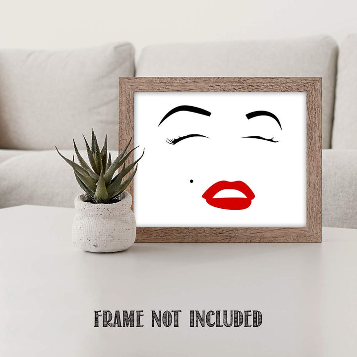 Marilyn Monroe Silhouette Wall Art- 10 x 8" Wall Print Art- Marilyn&