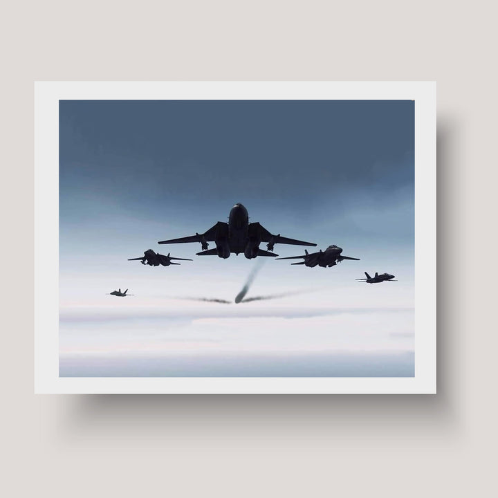 US Air Force Air Show Wall Art -8 x 10" Military Fighter Jets Photo Print -Ready to Frame. Military Aircraft Wall Decor for Home-Office-Game Room-Garage-Cave! Great Gift for Active Duty &amp; Veterans!