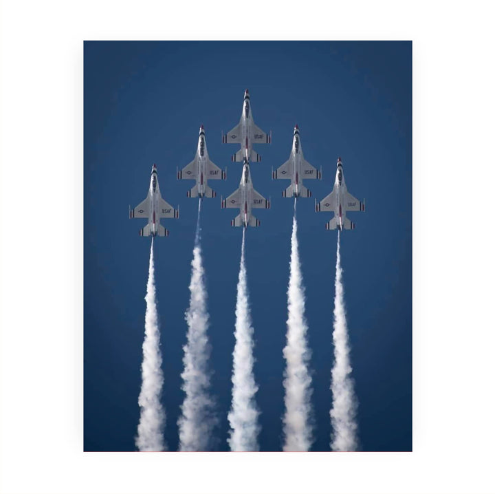 US Air Force"Thunderbirds In Action" Wall Art -8 x 10" Military Fighter Jets Photo Print -Ready to Frame. Military Aircraft Wall Decor for Home-Office-Game Room-Garage-Cave! Great Gift for Veterans!