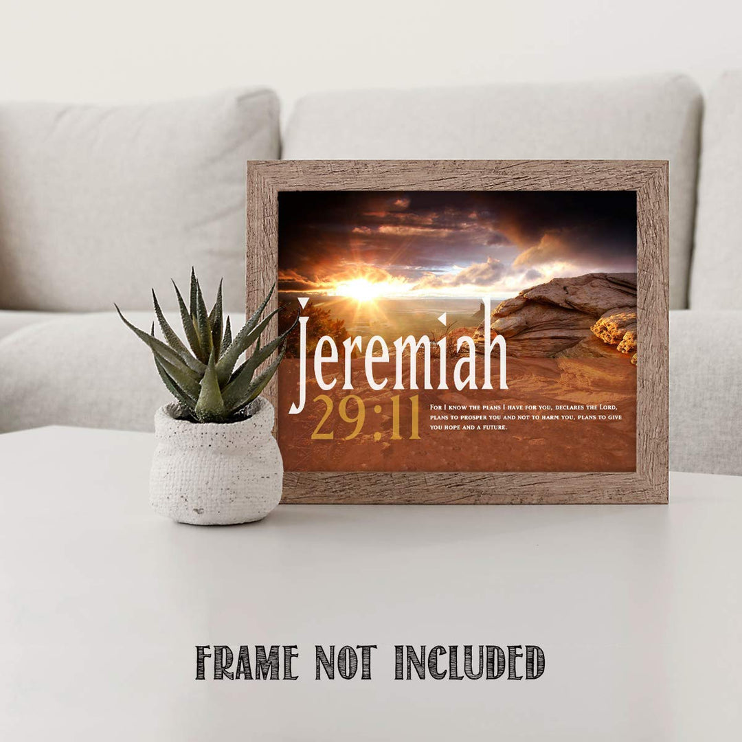 I Know the Plans I Have For You- Jeremiah 29:11- Christian Wall Decor- 8x10"- Scripture Wall Art Print- Ready to Frame. Home D?cor, Office D?cor- Great Christian Gift &amp; Assurance to Keep the Faith!