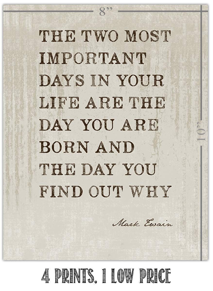 Famous Quotes Wall Art Set-4 (VG) 8 x 10"s Art Wall Prints- Eleanor Roosevelt, Rosa Parks, Mark Twain, Van Gogh-Ready to Frame. Home D?cor, Studio &amp; Office D?cor. Perfect for Motivation &amp; Inspiration.