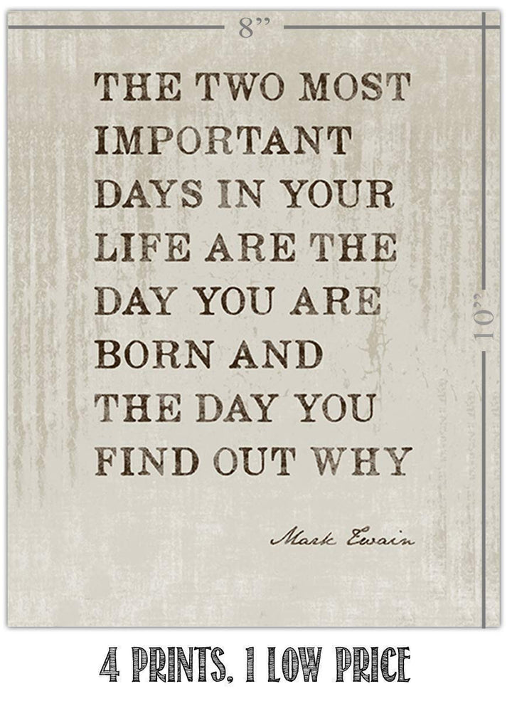 Famous Quotes Wall Art Set-4 (VG) 8 x 10"s Art Wall Prints- Eleanor Roosevelt, Rosa Parks, Mark Twain, Van Gogh-Ready to Frame. Home D?cor, Studio &amp; Office D?cor. Perfect for Motivation &amp; Inspiration.