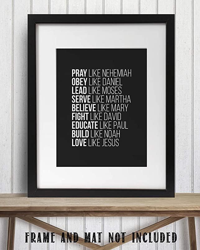 "Spiritual Super Role Models- Bible Wall Art- 8x10"