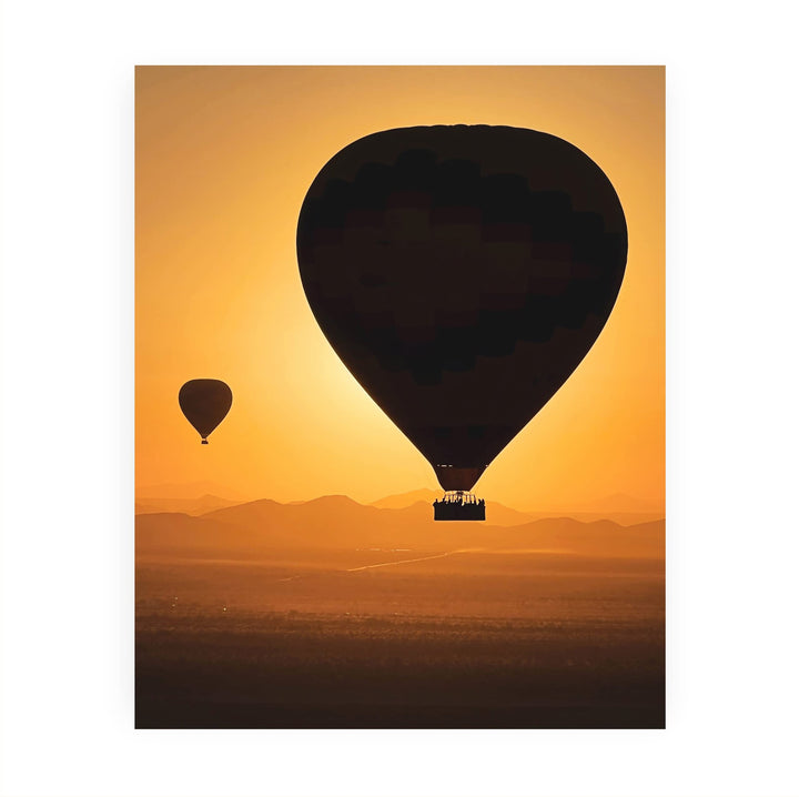 Sunset Hot Air Balloon Ride- Inspirational Wall Art -8 x 10" Balloons Picture Print -Ready to Frame. Perfect Decoration for Home-Office-Studio-Classroom Decor. Great Gift for Flight Enthusiasts!
