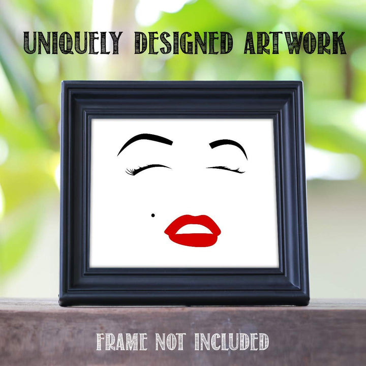 Marilyn Monroe Silhouette Wall Art- 10 x 8" Wall Print Art- Marilyn&