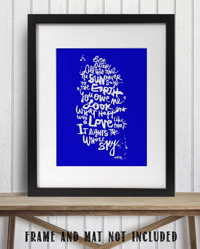 Love Like This-Lights Up the Sky by Hafiz. 8 x 10"Poetic Wall Art Sign. Modern Art Typographic Print-Ready to Frame. Home-Office-School-Dorm Decor. Great Poetic Art Gift!