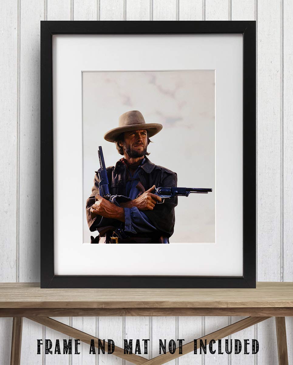The Outlaw Josey Wales- Movie Poster Print- 8 x 10" Wall Art-Ready to Frame. Western Movies Decor for Home-Office-Garage-Man Cave-Bar. Perfect Collectible for Outlaws &amp; Clint Eastwood Fans.