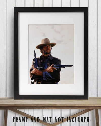 The Outlaw Josey Wales- Movie Poster Print- 8 x 10" Wall Art-Ready to Frame. Western Movies Decor for Home-Office-Garage-Man Cave-Bar. Perfect Collectible for Outlaws & Clint Eastwood Fans.