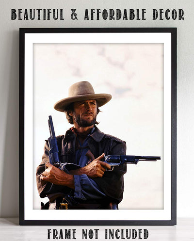 The Outlaw Josey Wales- Movie Poster Print- 8 x 10" Wall Art-Ready to Frame. Western Movies Decor for Home-Office-Garage-Man Cave-Bar. Perfect Collectible for Outlaws & Clint Eastwood Fans.