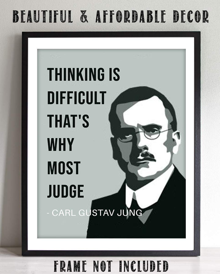 Carl Jung Quotes Wall Art-"Thinking is Difficult That&