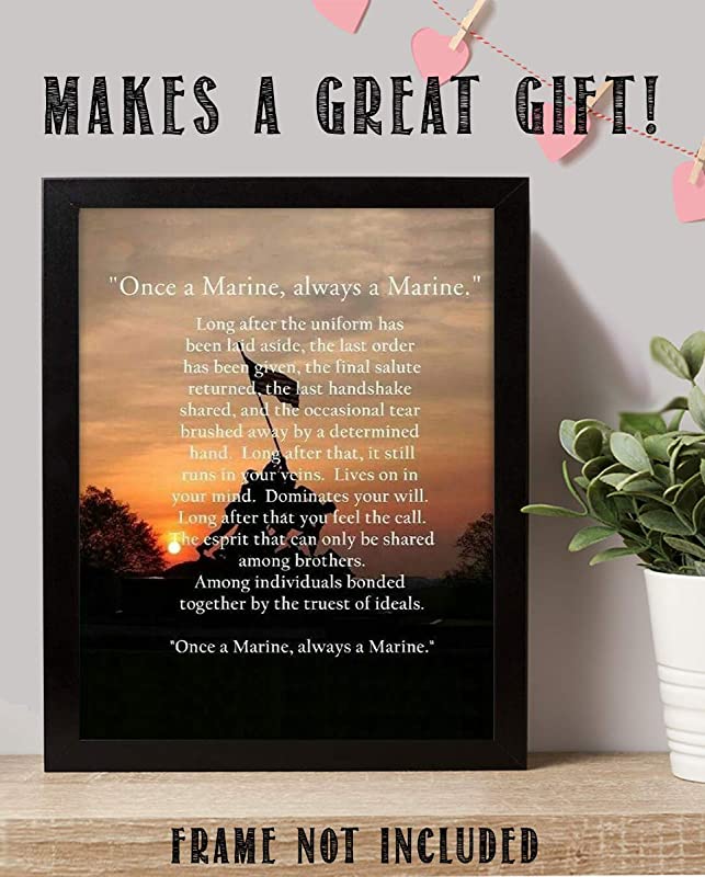 "Once a Marine, Always a Marine"-Marine Corps Creed-Wall Art- 8 x 10"