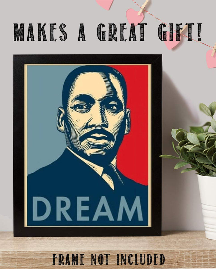 Dream by Martin Luther King Jr- Famous Quote- Portrait Print- 8 x 10" Wall Art Print- Ready to Frame. Modern Home D?cor-Office D?cor. Perfect Gift for MLK Jr. Fans.
