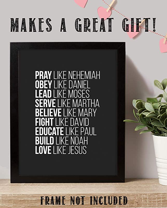 "Spiritual Super Role Models- Bible Wall Art- 8x10"