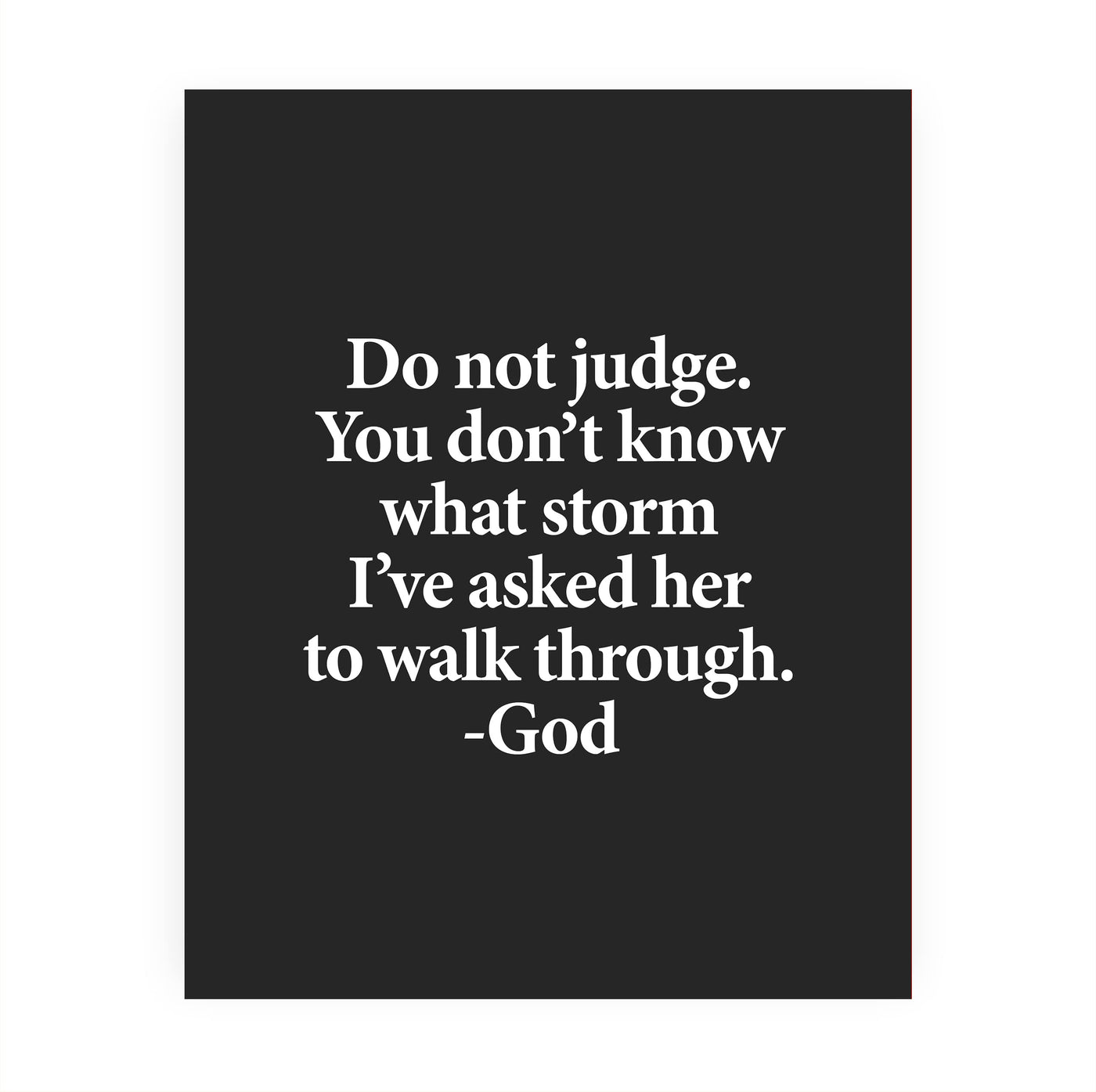 Don't Know What Storms I've Asked Her to Go Through -God Inspirational Quotes Wall Art -8x10" Typographic Christian Print -Ready to Frame. Motivational Home-Office-Church Decor. Reminder of Grace!