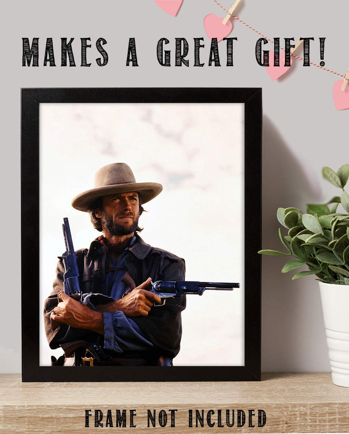 The Outlaw Josey Wales- Movie Poster Print- 8 x 10" Wall Art-Ready to Frame. Western Movies Decor for Home-Office-Garage-Man Cave-Bar. Perfect Collectible for Outlaws &amp; Clint Eastwood Fans.