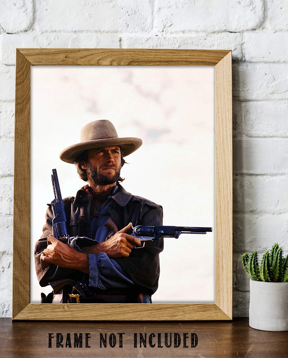 The Outlaw Josey Wales- Movie Poster Print- 8 x 10" Wall Art-Ready to Frame. Western Movies Decor for Home-Office-Garage-Man Cave-Bar. Perfect Collectible for Outlaws &amp; Clint Eastwood Fans.