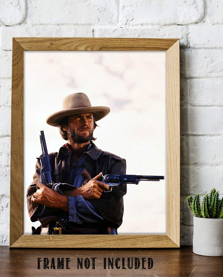 The Outlaw Josey Wales- Movie Poster Print- 8 x 10" Wall Art-Ready to Frame. Western Movies Decor for Home-Office-Garage-Man Cave-Bar. Perfect Collectible for Outlaws &amp; Clint Eastwood Fans.