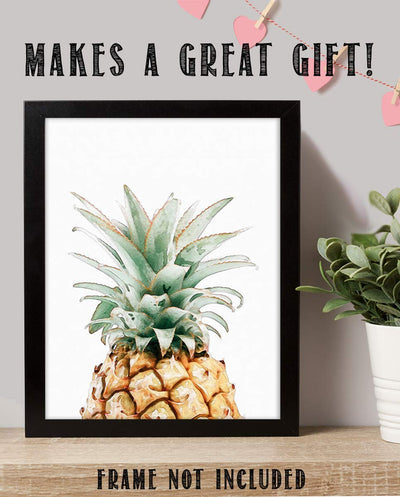 Perfect Pineapple- 8 x 10" Print Wall Art- Ready to Frame. Home D?cor, Kitchen D?cor & Wall Print. Watercolor Illustration Print. Great Housewarming Gift as the International Symbol of Hospitality.