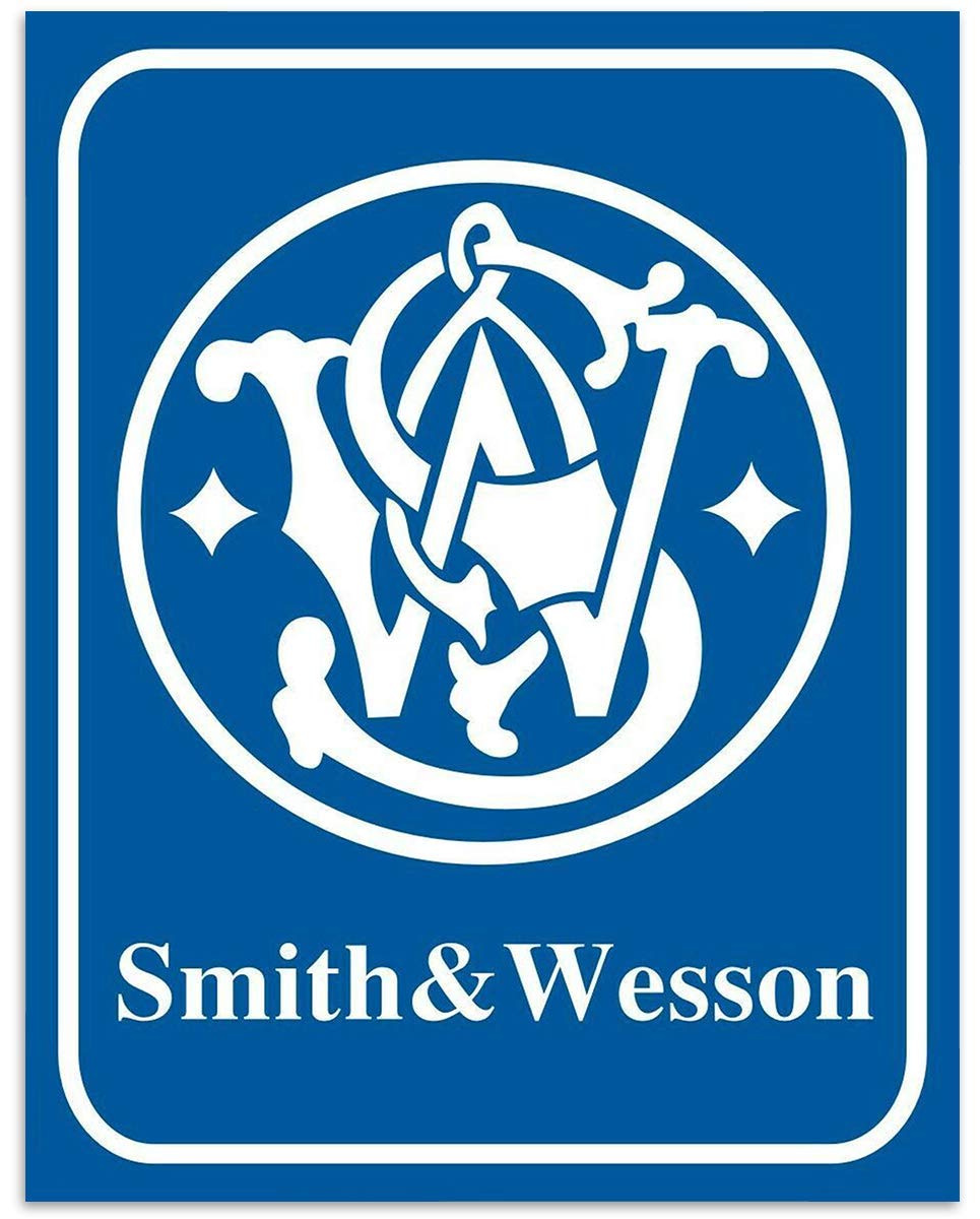 Smith & Wesson- Logo Poster Print - 8 x 10"- Modern Gun Sign Replica Print-Ready to Frame. Perfect Home-Office-Lodge-Camp D?cor. Great Decor Addition For S & W Gun Fans.