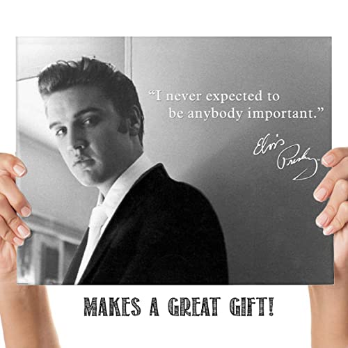 Elvis Quote- Vintage Wall Art Print- “I Never Expected To Be Anyone Important”- 8 x 10"