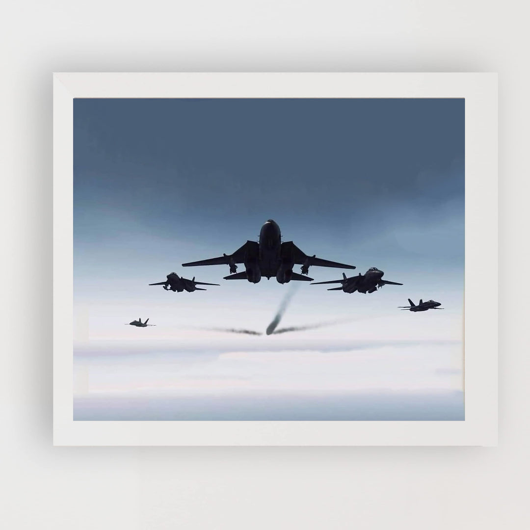 US Air Force Air Show Wall Art -8 x 10" Military Fighter Jets Photo Print -Ready to Frame. Military Aircraft Wall Decor for Home-Office-Game Room-Garage-Cave! Great Gift for Active Duty &amp; Veterans!