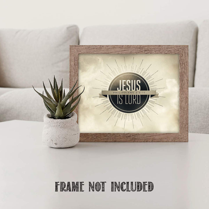 Jesus Is Lord- Philippians 2:5- Bible Verse Wall Art- 8x10"- Modern Scripture Wall Print- Ready to Frame. Home D?cor- Office D?cor. Great Christian Gift &amp; Reminder Verse To Praise.
