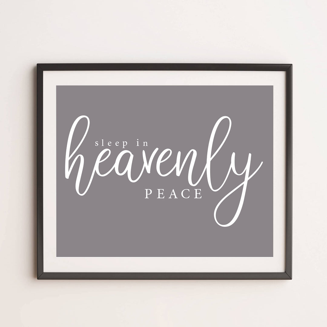 Sleep In Heavenly Peace Christmas Song Wall Art -14 x 11" Christian Holiday Music Print -Ready to Frame. Home-Welcome-Kitchen-Farmhouse-Winter Decor. Display Your Christmas Joy! Great Gift!