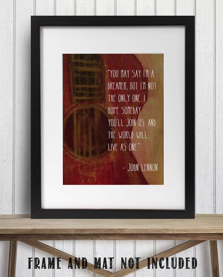 John Lennon Song Lyrics Wall Art-"Imagine- You May Say I&