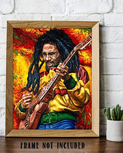 "Bob Marley-Rocking"- Abstract Concert Wall Art -8 x 10"