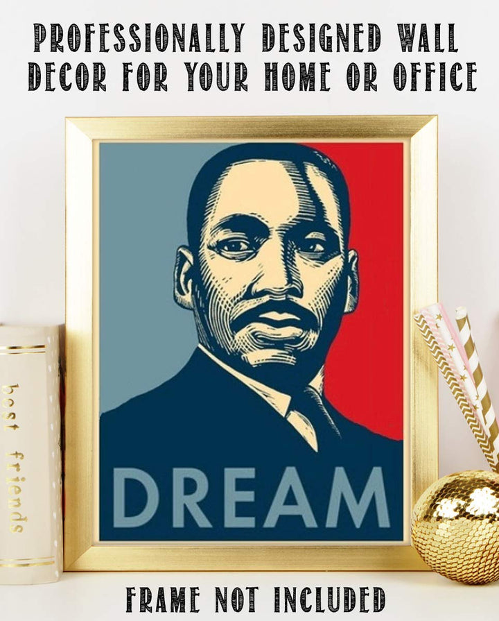Dream by Martin Luther King Jr- Famous Quote- Portrait Print- 8 x 10" Wall Art Print- Ready to Frame. Modern Home D?cor-Office D?cor. Perfect Gift for MLK Jr. Fans.