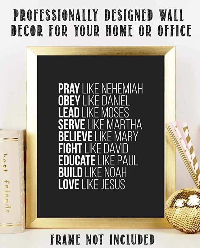 "Spiritual Super Role Models- Bible Wall Art- 8x10"