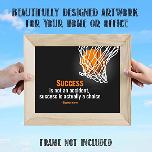 Stephen Curry Quotes-"Success is a Choice"- 10 x 8"