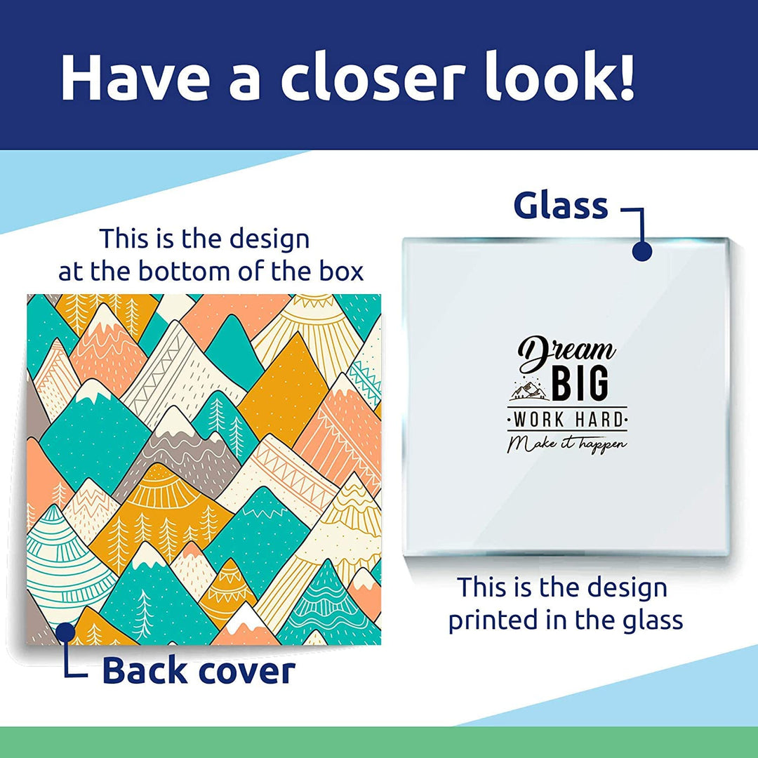 Dream Big Work Hard Motivational Gift Shadow Box Wall Decor -6x6x2" Wooden Themed Display Case - Keepsake Piggy Bank Gift for Home, Office, Bedroom Decor -Fun &amp; Unique Gift for Friends &amp; Family!