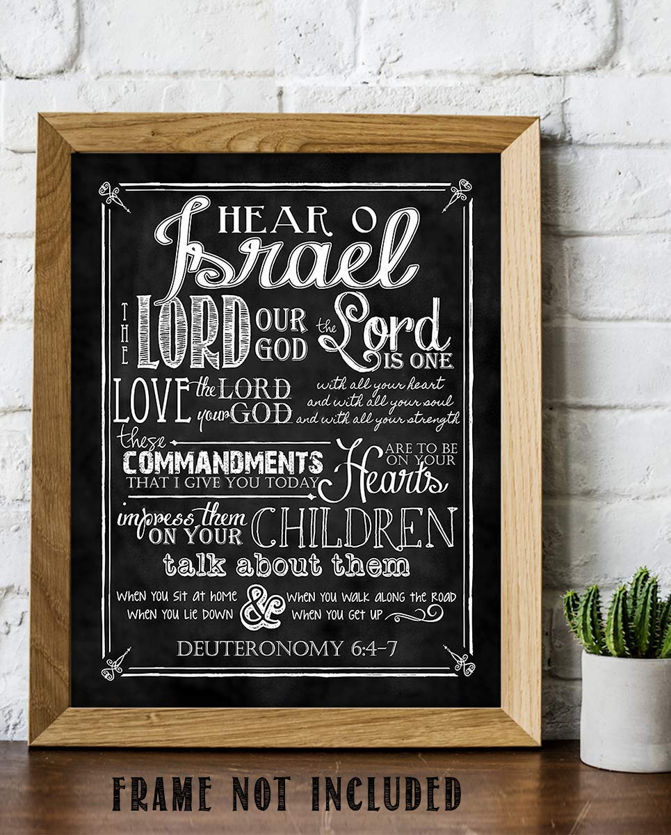 Love the Lord With All Your Heart- Deuteronomy 6:4- Christian Wall Decor- 8x10"- Scripture Wall Art Print- Ready to Frame. Home-Church-Office D?cor- Christian Gifts to Inspire, Remind &amp; Motivate.